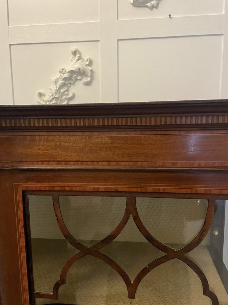 Antique Edwardian Superb Quality Inlaid Mahogany Display Cabinet - Image 6